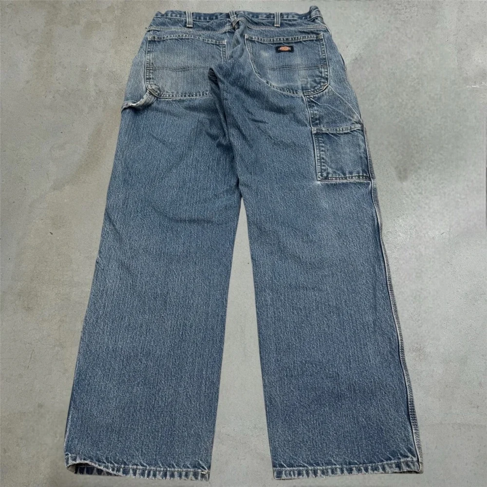 Y2K Distressed Dickies Carpenter Jeans 32x32 Blue Denim Workwear Grunge Skater